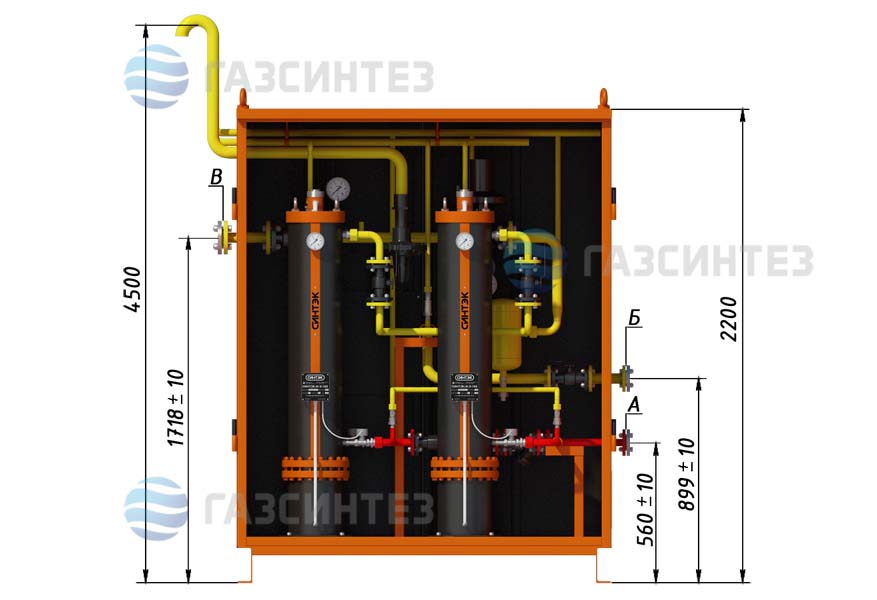 Габаритная модель электрической испарительной установки СИНТЭК-И-Э-1200