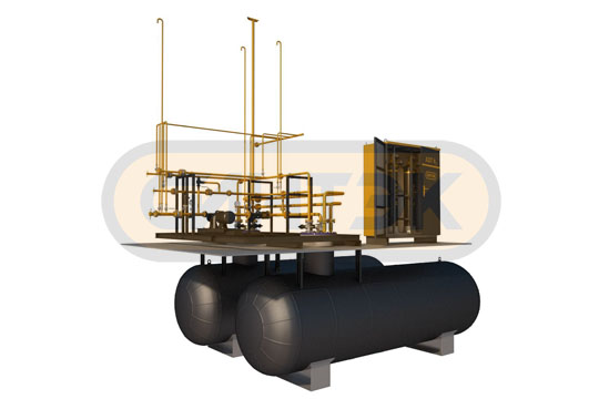Подземные резервуарные установки для газоснабжения аэрозольных производств